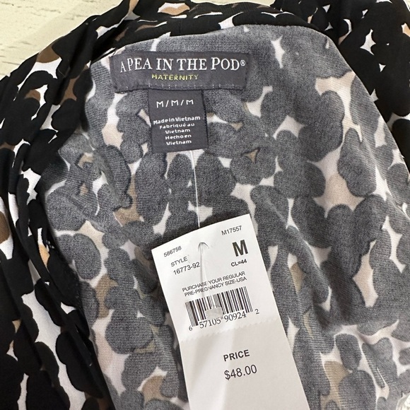 NWT A Pea In The Pod Maternity Sleeveless Stretch V Neck Side Ruching Top sz M - Picture 6 of 9